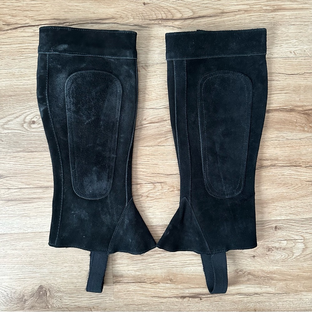 Perri’s Black Leather Half Chaps